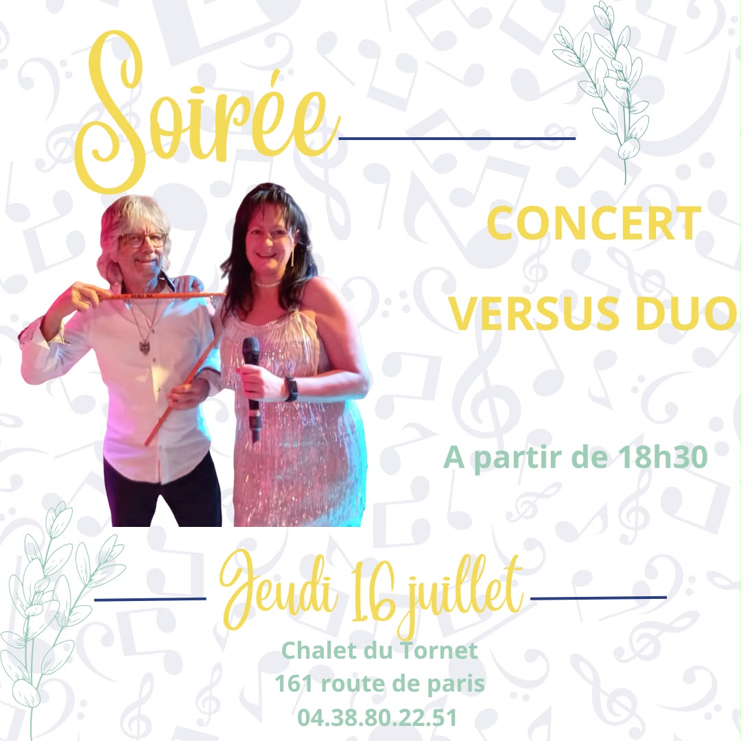 Serata concerto Versus Duo allo Chalet du Tornet — giovedì 16 luglio, dalle 18:30